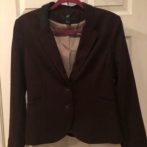 Dark Maroon Fitted Blazer